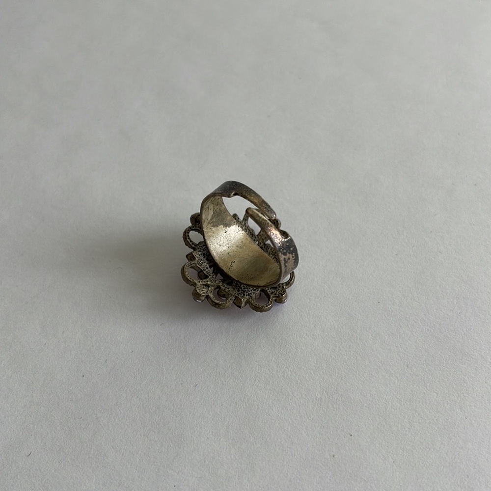 Purple & Pink Rhinestone Adjustable Ring - Picture 4 of 4